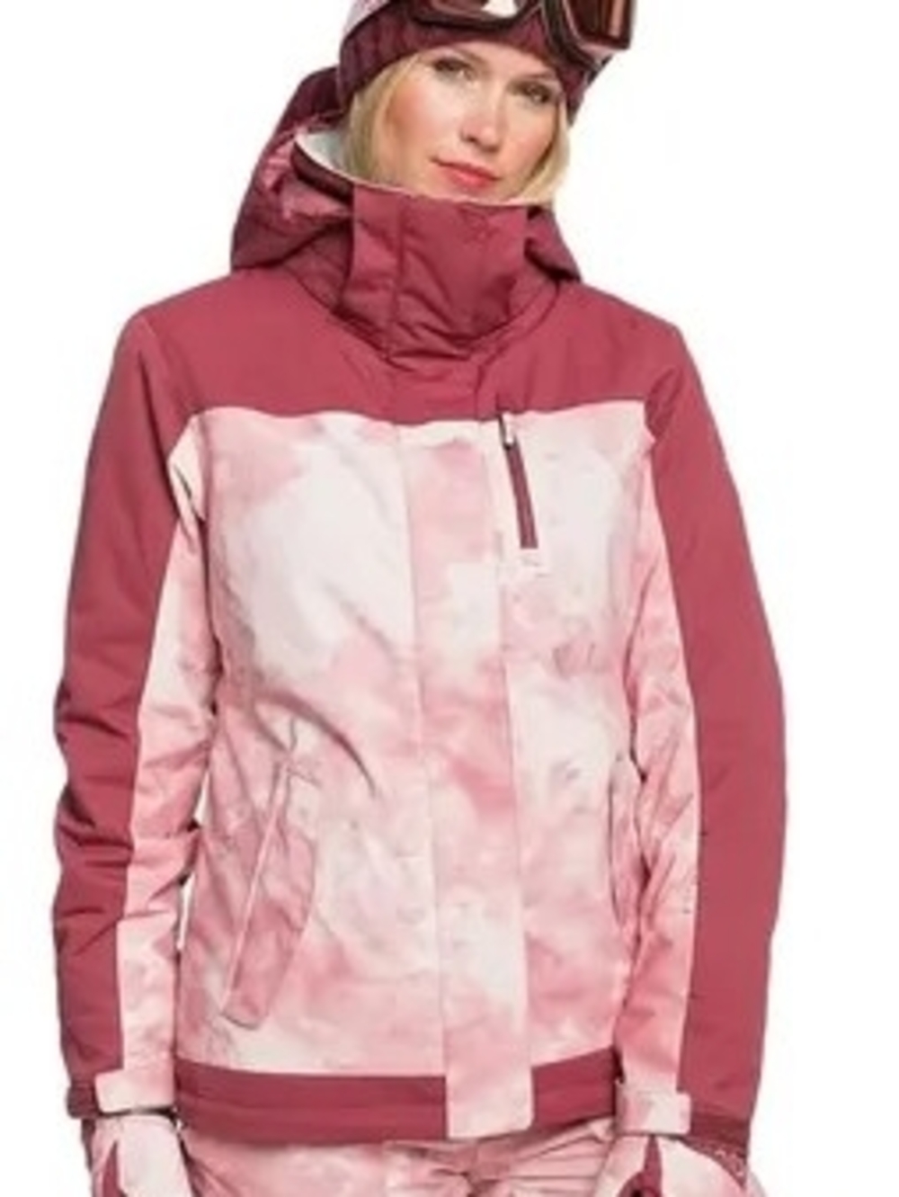 Roxy Jetty Insulate Two-Tone Rose Pink Ski Snowboard Jacket